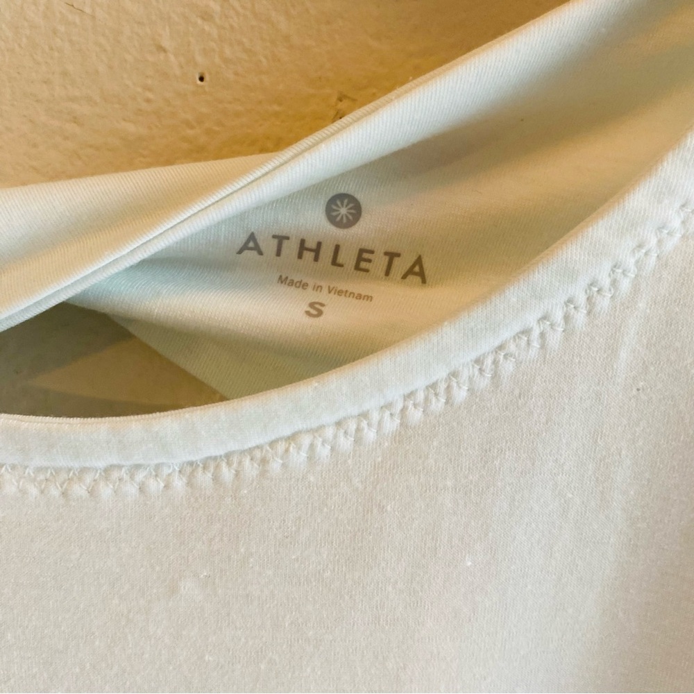 ⭐️ Athleta Jacquard Flexlight Train Top Women’s Loose Shirt Blue Long Sleeve - Picture 4 of 4